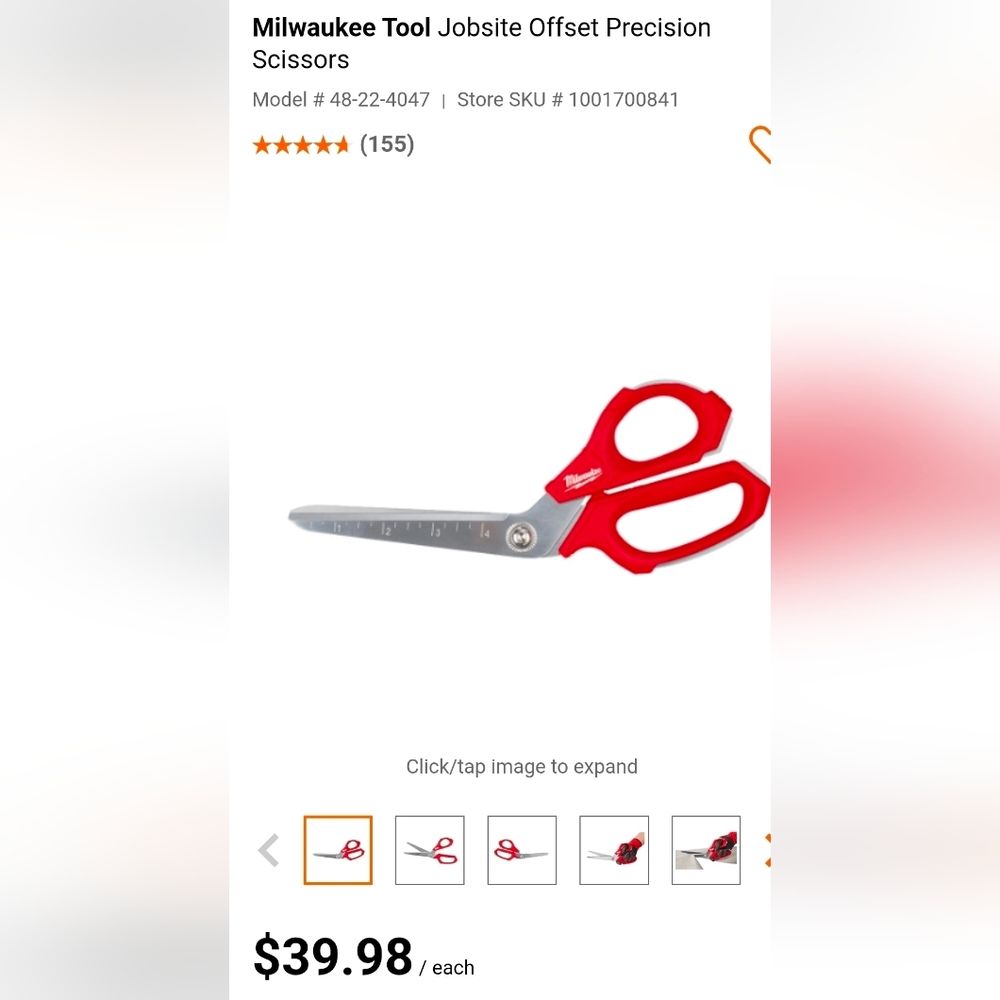 Milwaukee All-Metal Handles Scissors Set - Picture 7 of 7